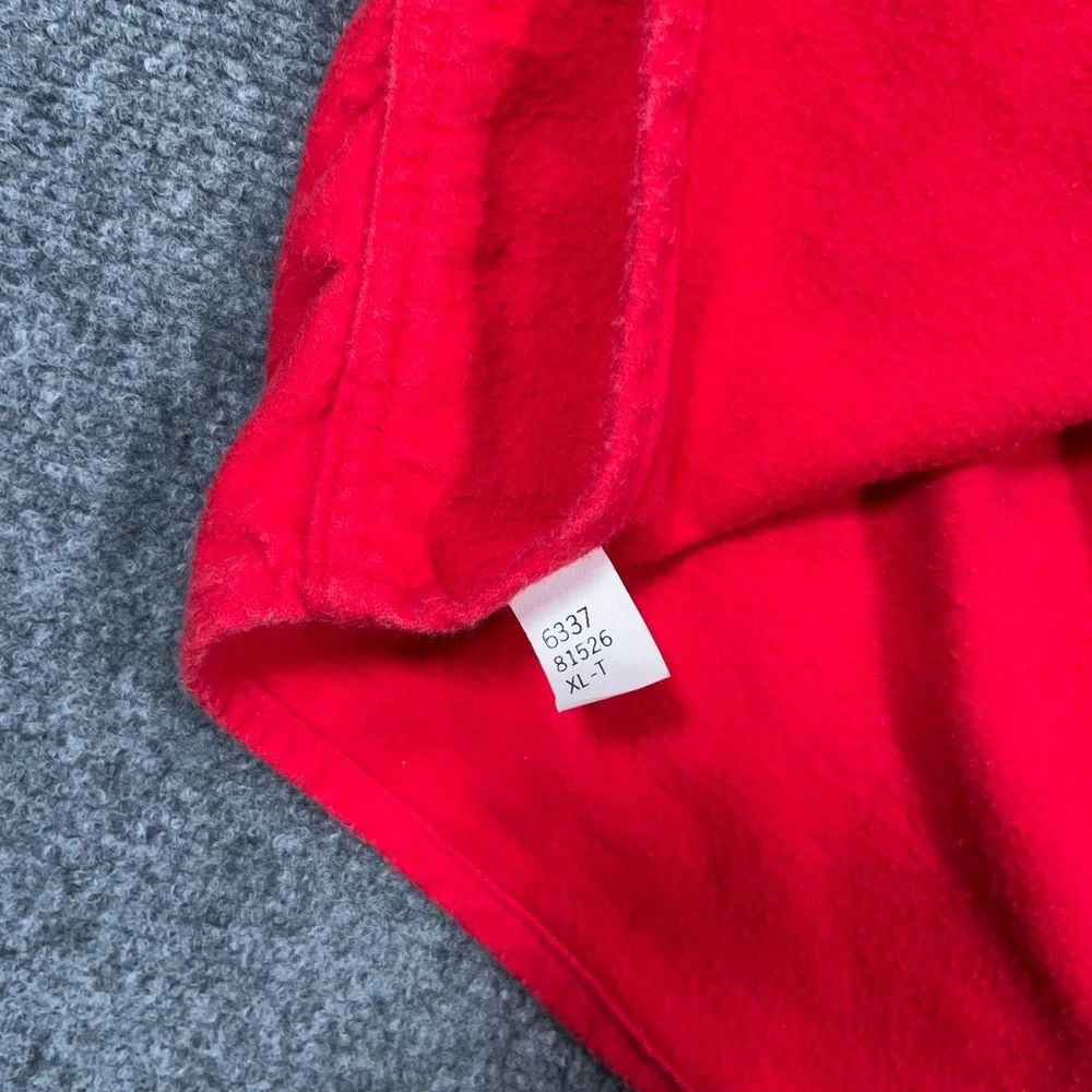 VTG Five Brother Chamois Heavy Flannel Button Down Shirt Mens XLT Workwear Red